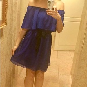 Urban Outfitters Blue Off the shoulder dress
